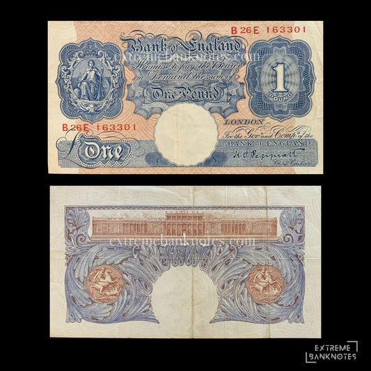 England 1 Pound ND (1940-1948) P-367 VF – front and back
