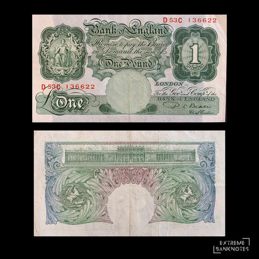 England 1 Pound ND (1949-55) P-369b XF+ – front and back
