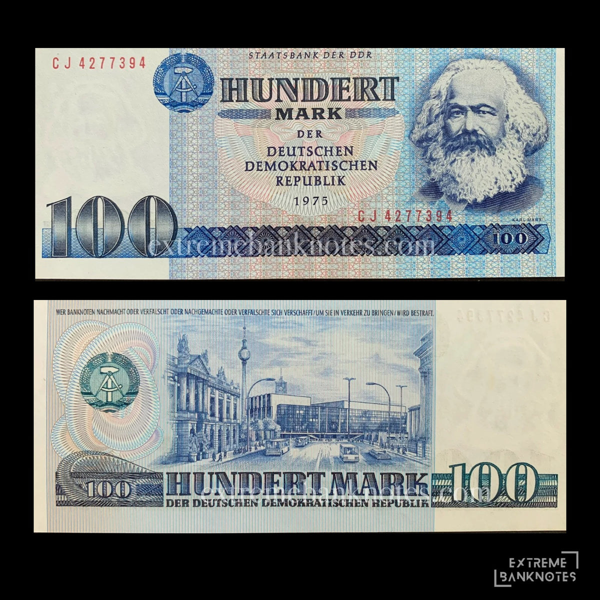 Germany 100 Mark 1975 P-31b UNC – front and back