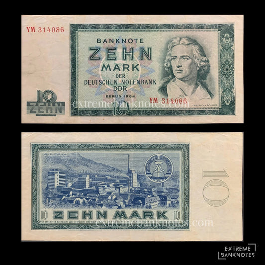Germany 10 Mark 1964 P-23 VF – front and back