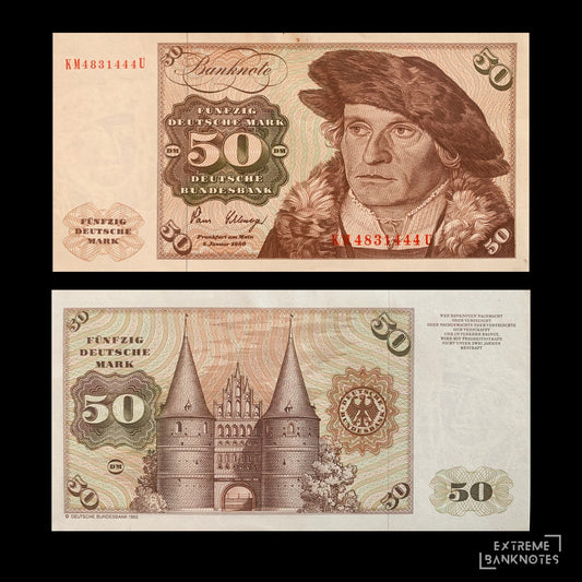 Germany 50 Deutsche Mark 1980 P-33d UNC – front and back