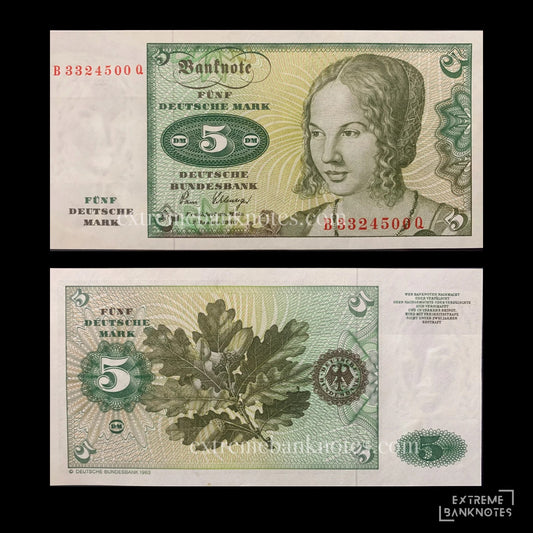 Germany 5 Mark 1980 P-30b UNC – front and back