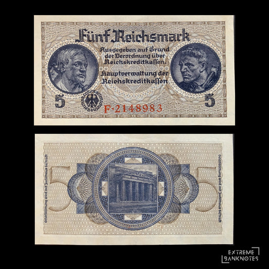 Germany 5 Reichsmark ND (1940-45) P-R138a UNC – front and back