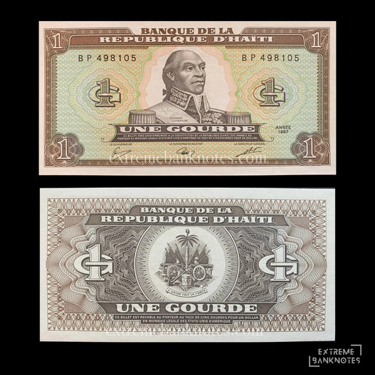 Haiti 1 Gourde 1987 P-245 UNC – front and back