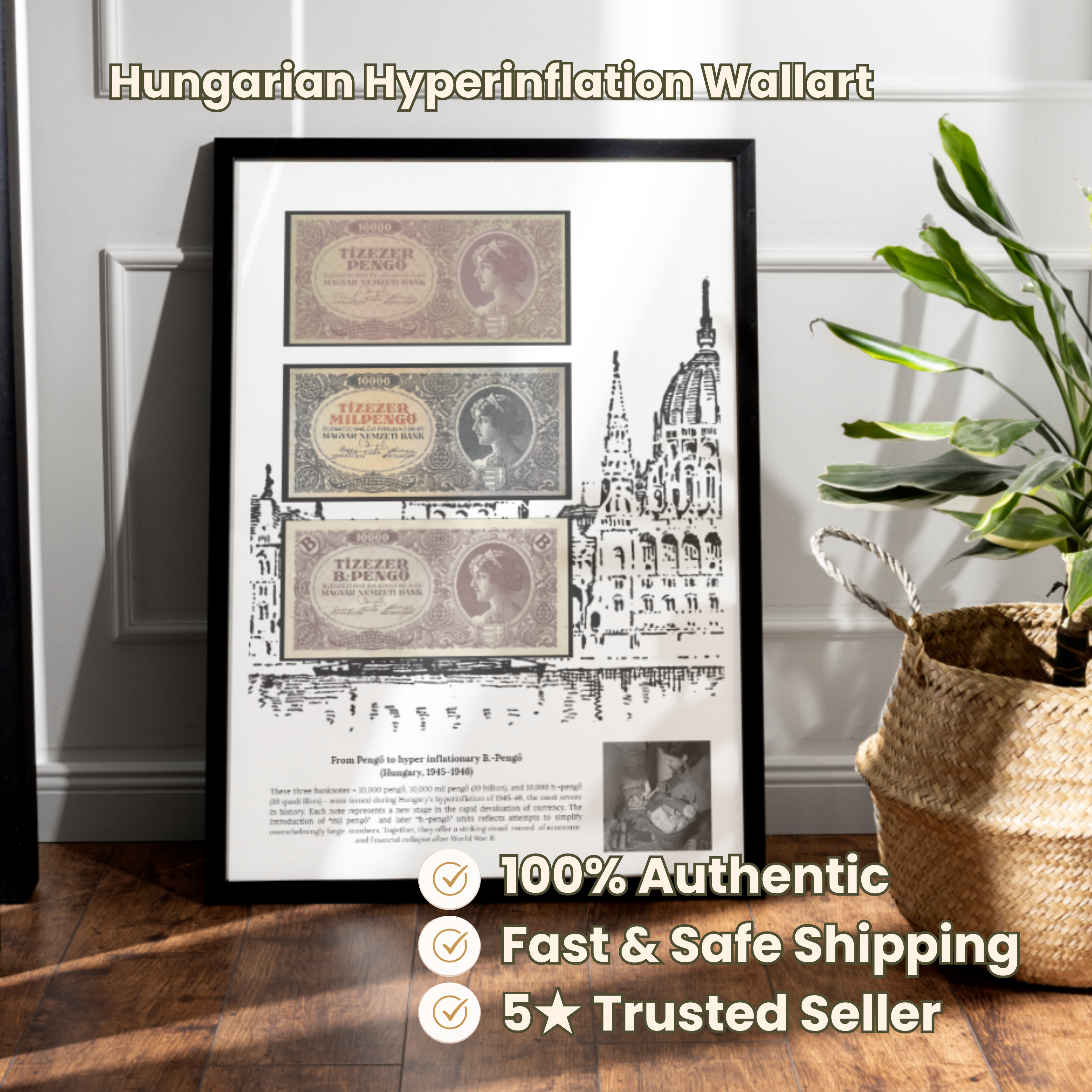 Worthless Bank Notes Hungarian Hyperinflation Wall Art – When Money Became Worthless ...
