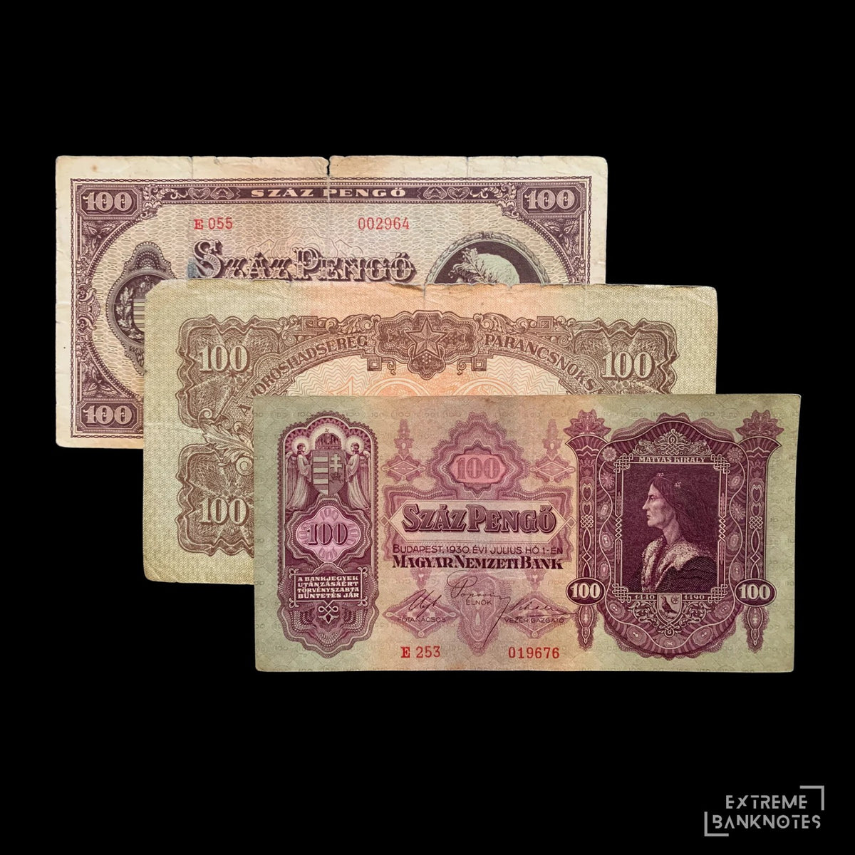 Hungary 100 Pengő Bundle – front and back