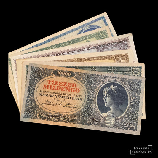 Hungary Milpengő 1946 F-VF – Hyperinflation Bundle – front and back