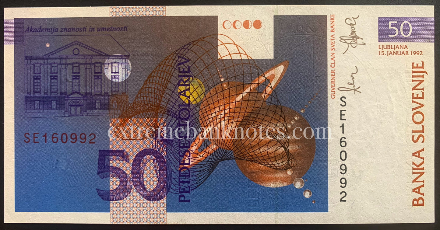 Slovenia 50 Tolarjev 1992 P-13 UNC