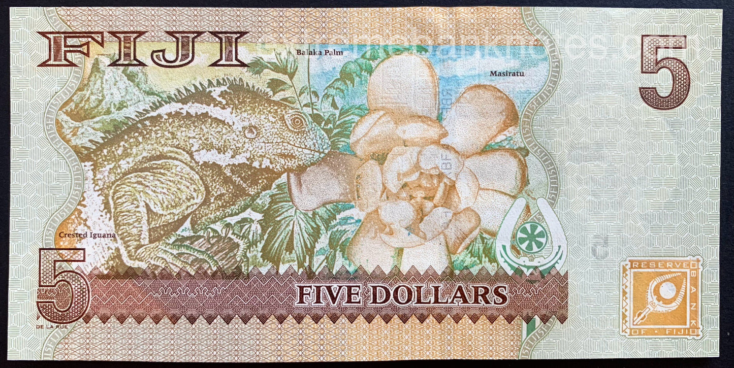 Fiji 5 Dollars ND (2007) P-110 UNC