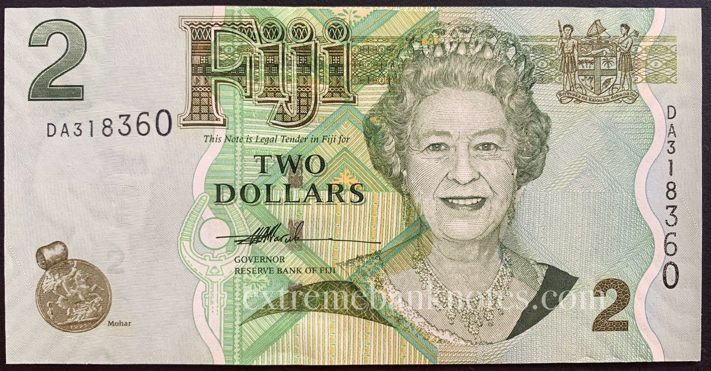 Fiji 2 Dollars ND (2007) P-109 UNC