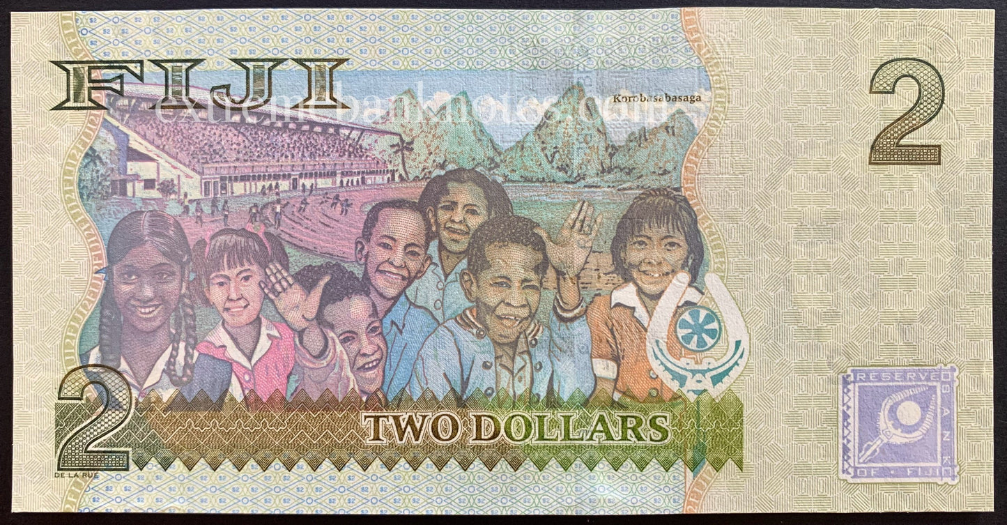 Fiji 2 Dollars ND (2007) P-109 UNC