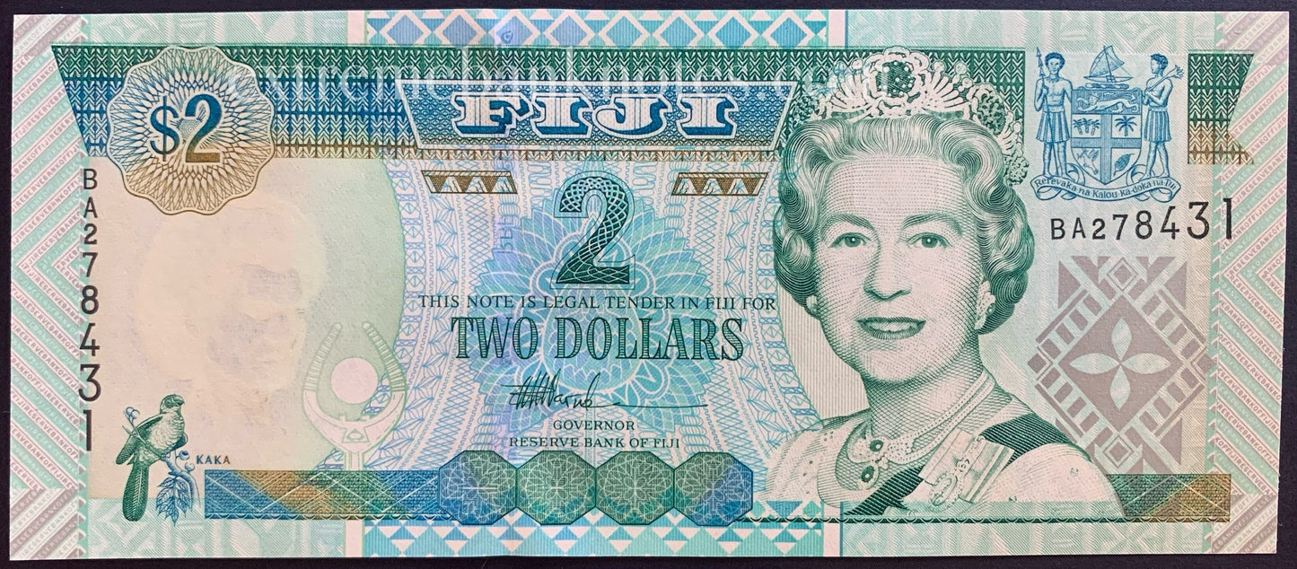 Fiji 2 Dollars ND (2002) P-104 UNC