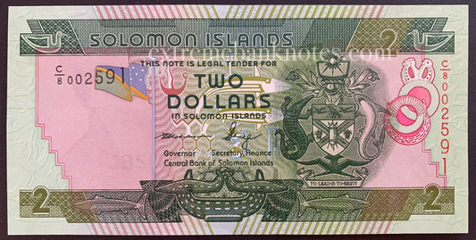 Solomon Islands 2 Dollars ND (2011) P25 UNC
