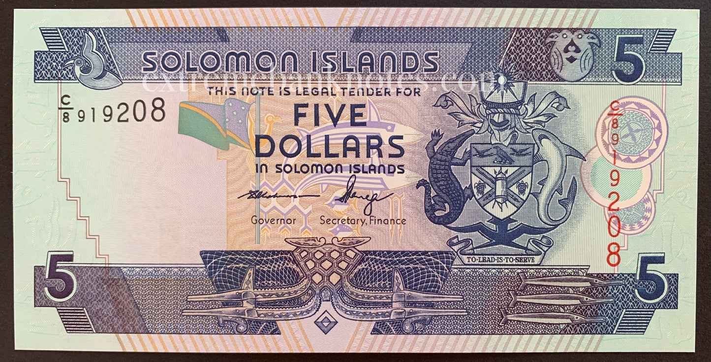 Solomon Islands 5 Dollars ND (2011) P-26c UNC