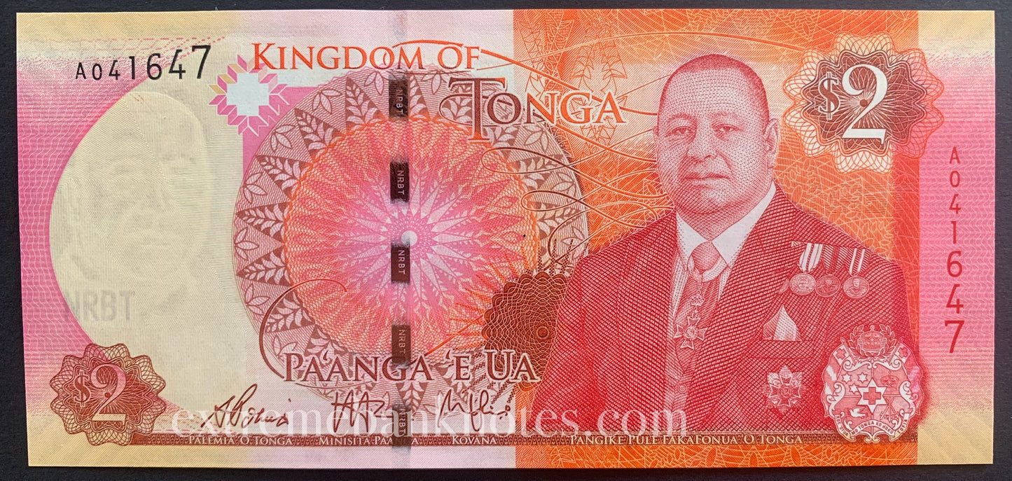 Tonga 2 Pa'anga 2015 P-44 UNC
