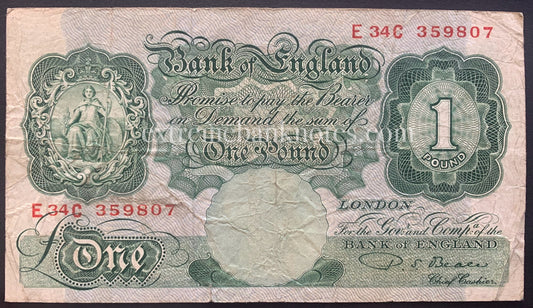 England 1 Pound ND (1949-55) P-369b VG
