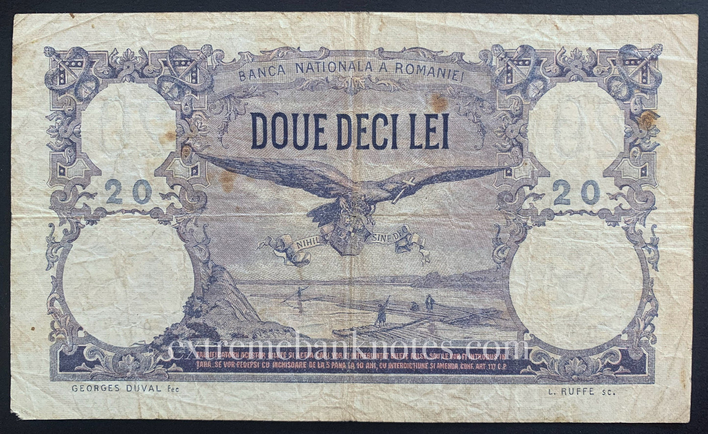 Romania 20 Lei 1920 P-20 F