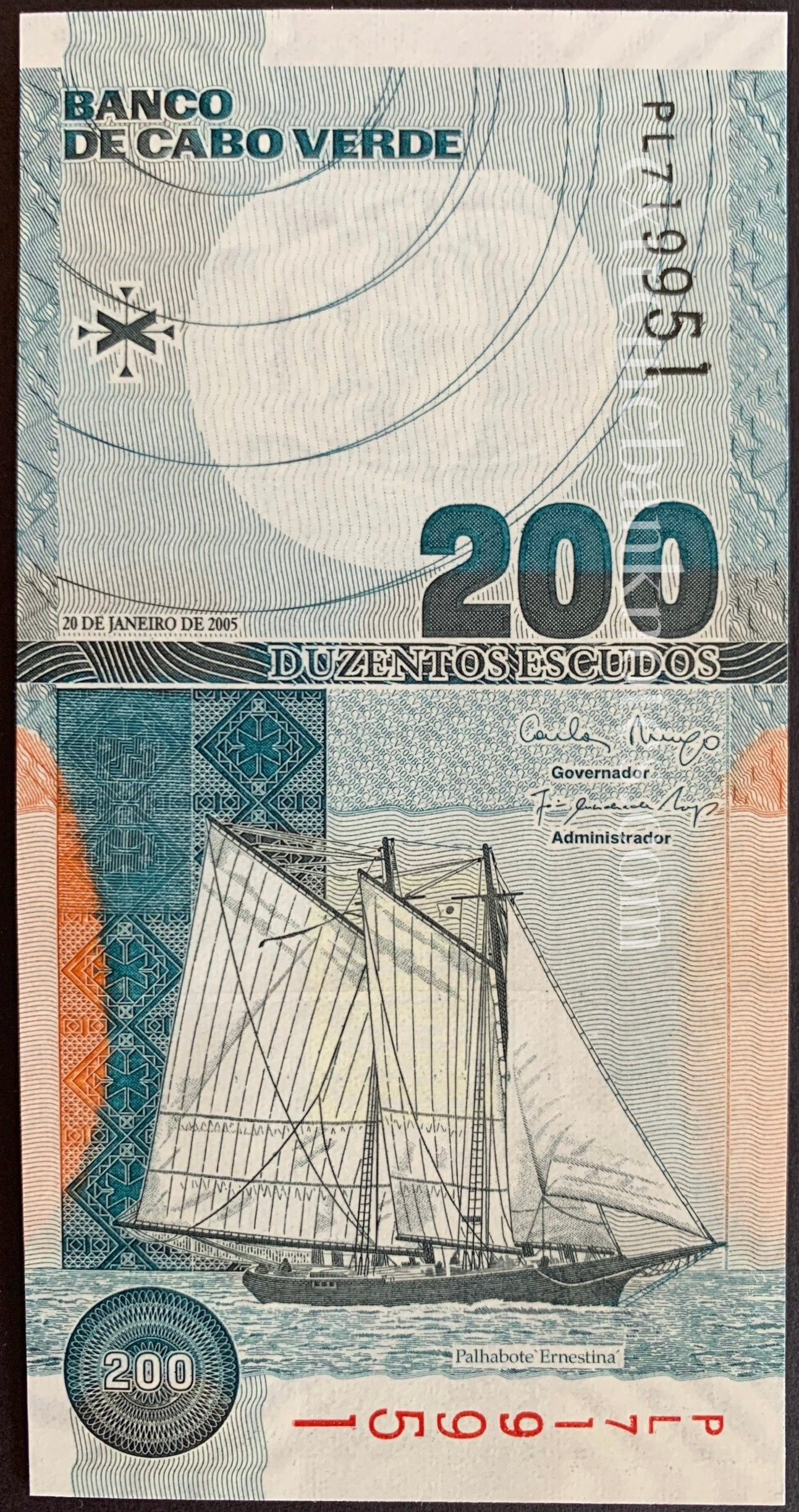 Cape Verde 200 Escudos 2005 P-68 UNC