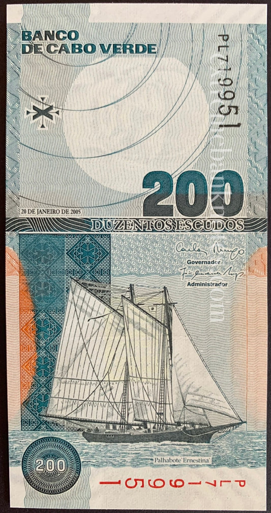 Cape Verde 200 Escudos 2005 P-68 UNC