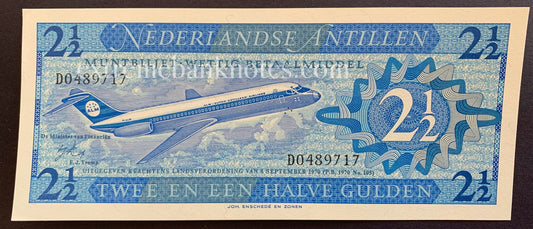 Netherlands Antilles 2½ Gulden 1970 P-21 UNC