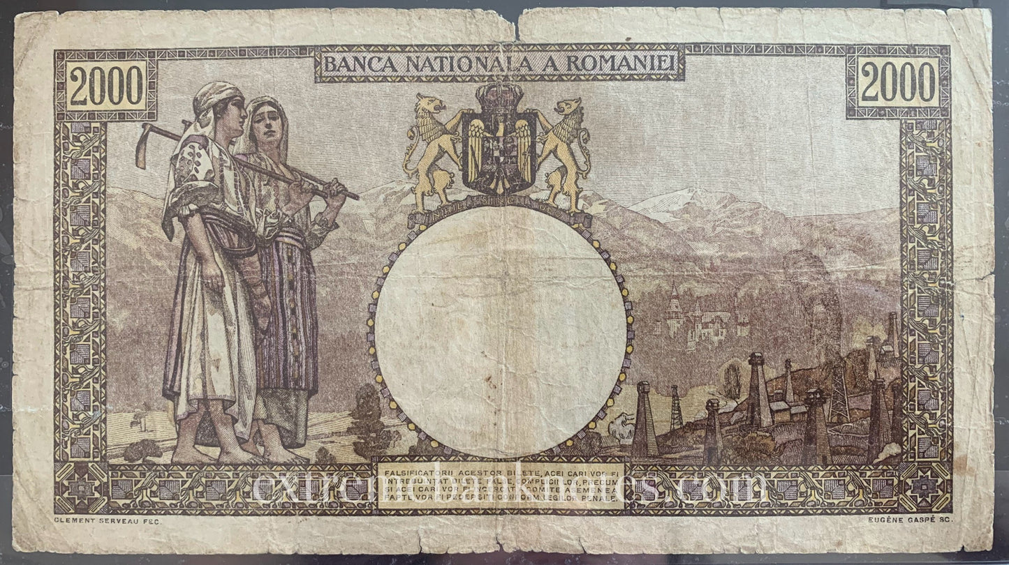 Romania 2000 Lei 1945 P-53c G