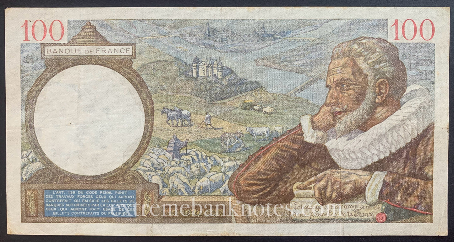 France 100 Francs 1939 P-94 VF