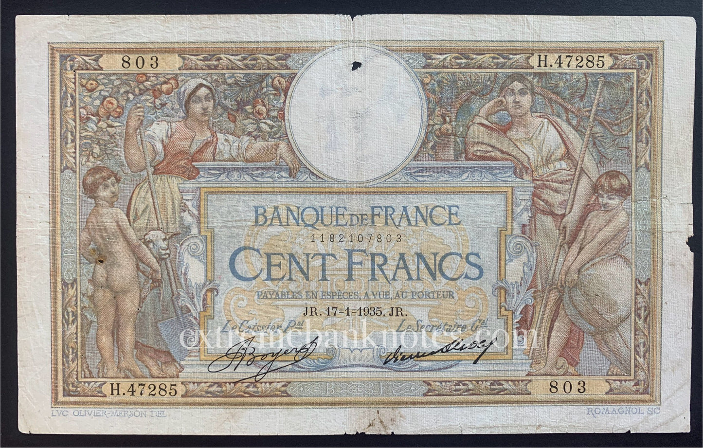 France 100 Francs 1935 P-78c G