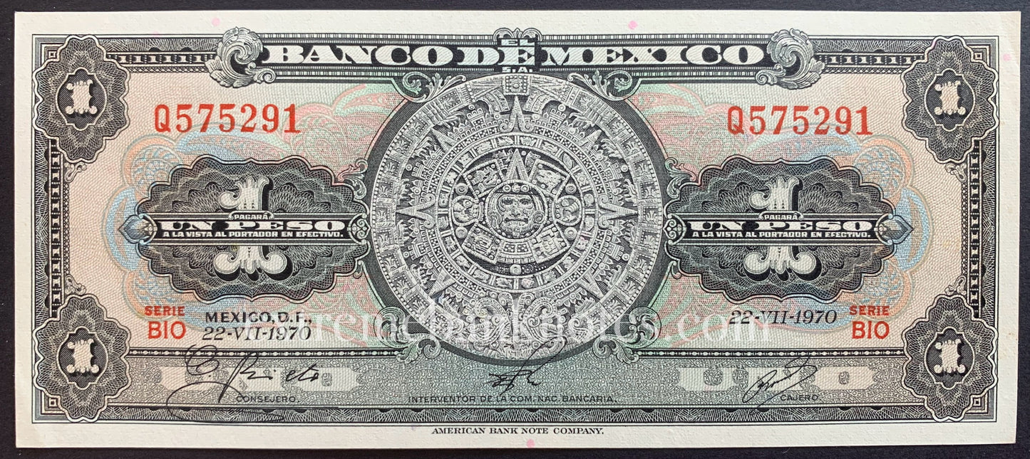 Mexico 1 Peso 1970 P-59l UNC