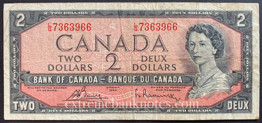 Canada 2 Dollars 1954 (1972-73) P-76c VF