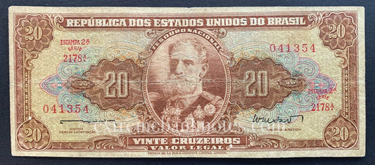 Brazil 20 Cruzeiros ND (1962) P-178 VF