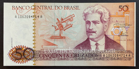 Brazil 50 Cruzados ND (1986) P-210a UNC