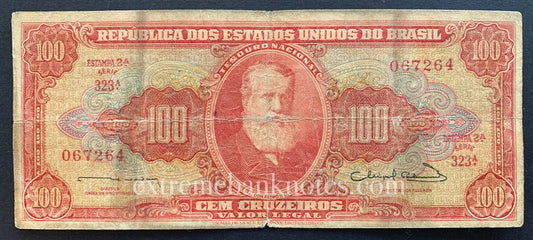 Brazil 100 Cruzeiros ND (1963) P-180 F
