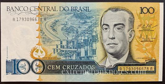 Brazil 100 Cruzados ND (1987) P-211c UNC