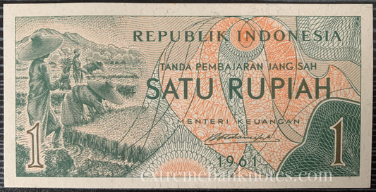 Indonesia 1 Rupiah 1961 P-78 UNC