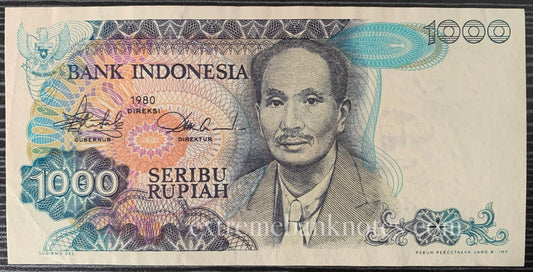 Indonesia 1000 Rupiah 1980 P-119 VF