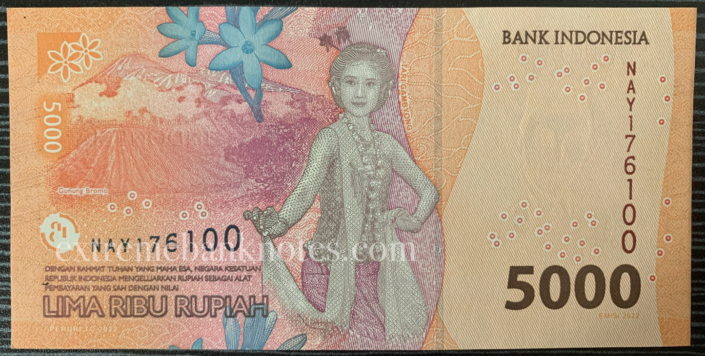 Indonesia 5000 Rupiah 2022 P-619 aUNC
