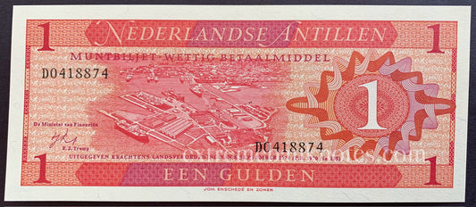Netherlands Antilles 1 Gulden 1970 P-20 UNC