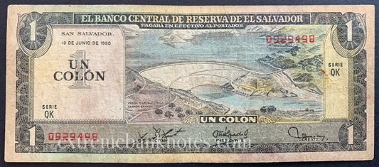 El Salvador 1 Colon 1980 P-125 VF