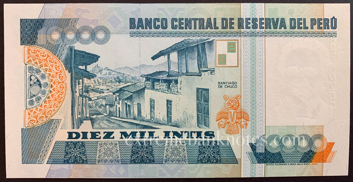 Peru 10 000 Intis 1988 P-140a UNC