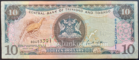 Trindad and Tobago 10 Dollars 2006 P-48 VF