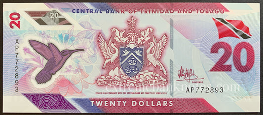 Trindad and Tobago 20 Dollars 2020 P-63a UNC