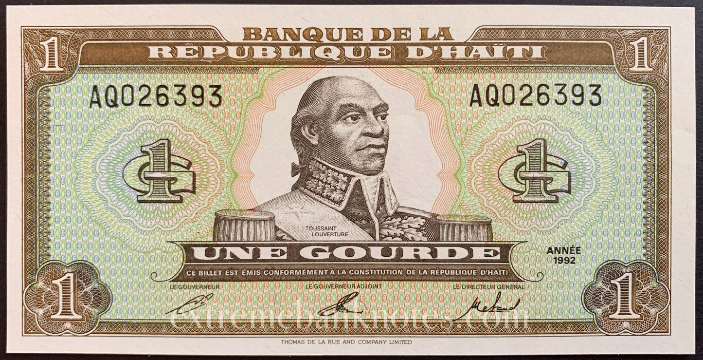 Haiti 1 Gourde 1992 P-259 UNC