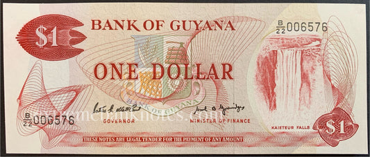 Guyana 1 Dollar ND (1983-1991) P-21f UNC