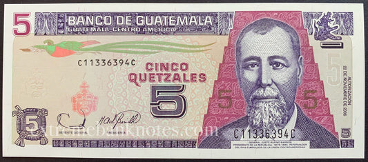 Guatemala 5 Quetzales 2006 P-106b UNC