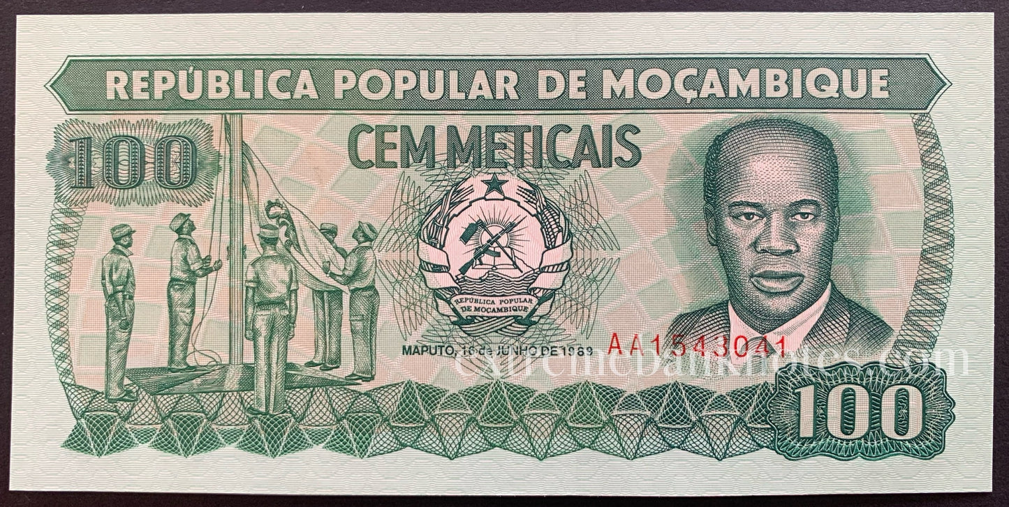Mozambique 100 Meticais 1989 P-130c UNC