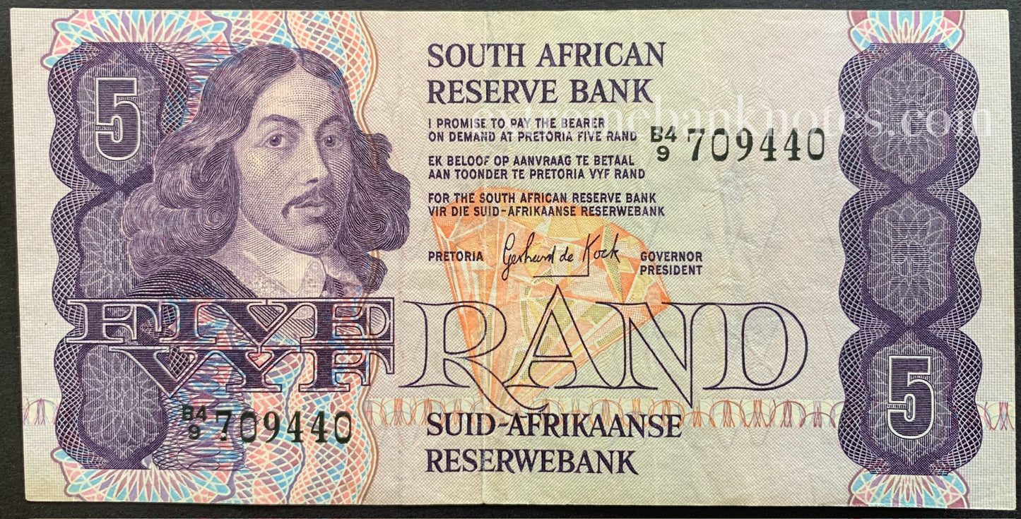 South Africa 5 Rand ND (1984) P-119c VF