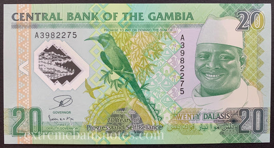Gambia 20 Dalasis 2014 P-30 UNC