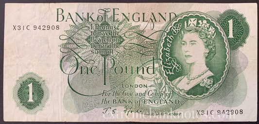 England 1 Pound ND (1966-1970) P-374e F