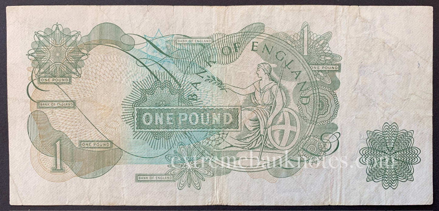 England 1 Pound ND (1966-1970) P-374e F