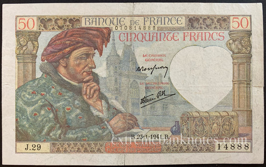 France 50 Francs 1941 P-93 F